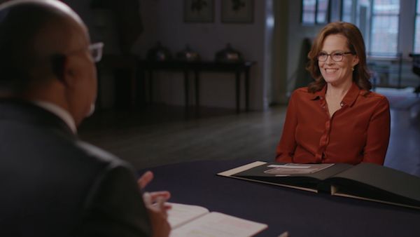 Sigourney Weaver with Henry Louis Gates, Jr. on 'Finding Your Roots.' Photo: McGee Media Sigourney Weaver with Henry Louis Gates, Jr. on 'Finding Your Roots.' Photo: McGee Media